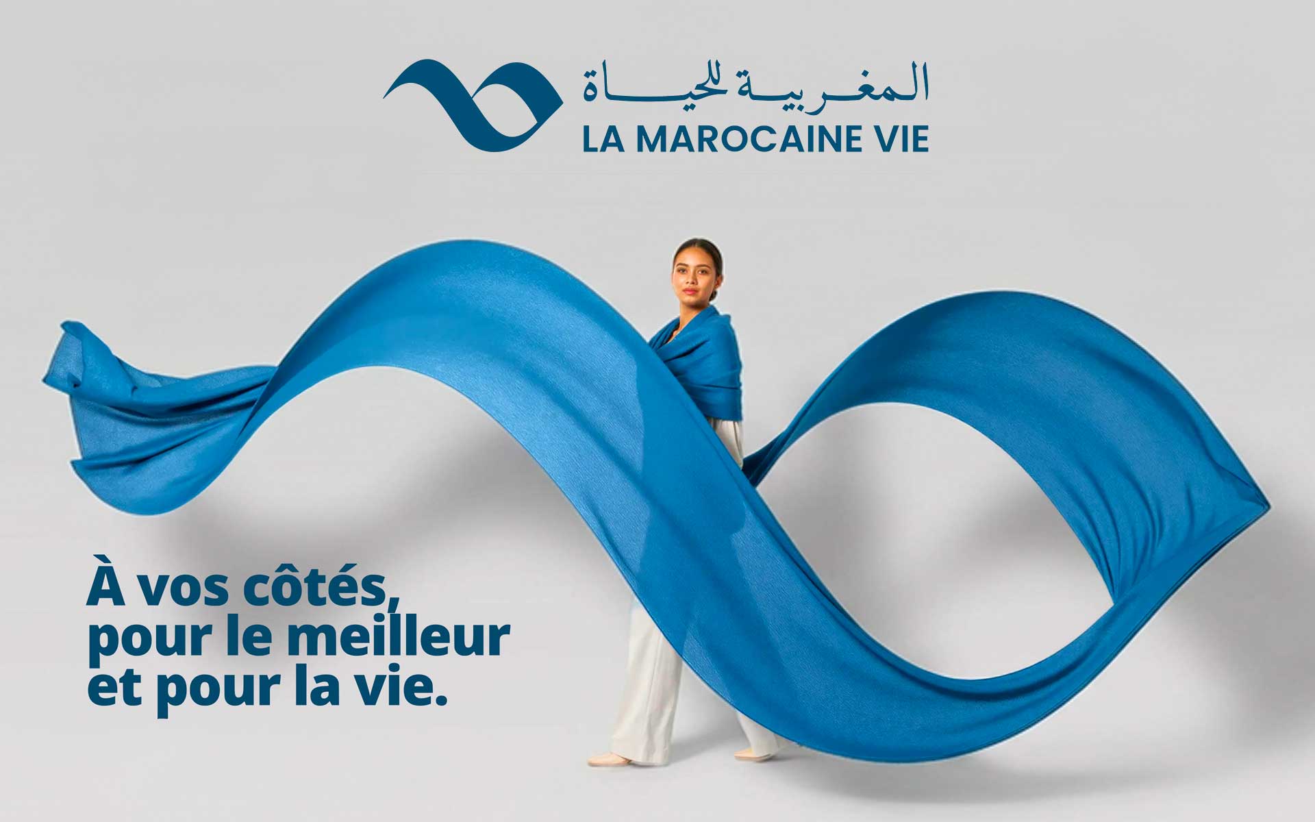 Nouvelle identité visuelle La Marocaine Vie et image corporate