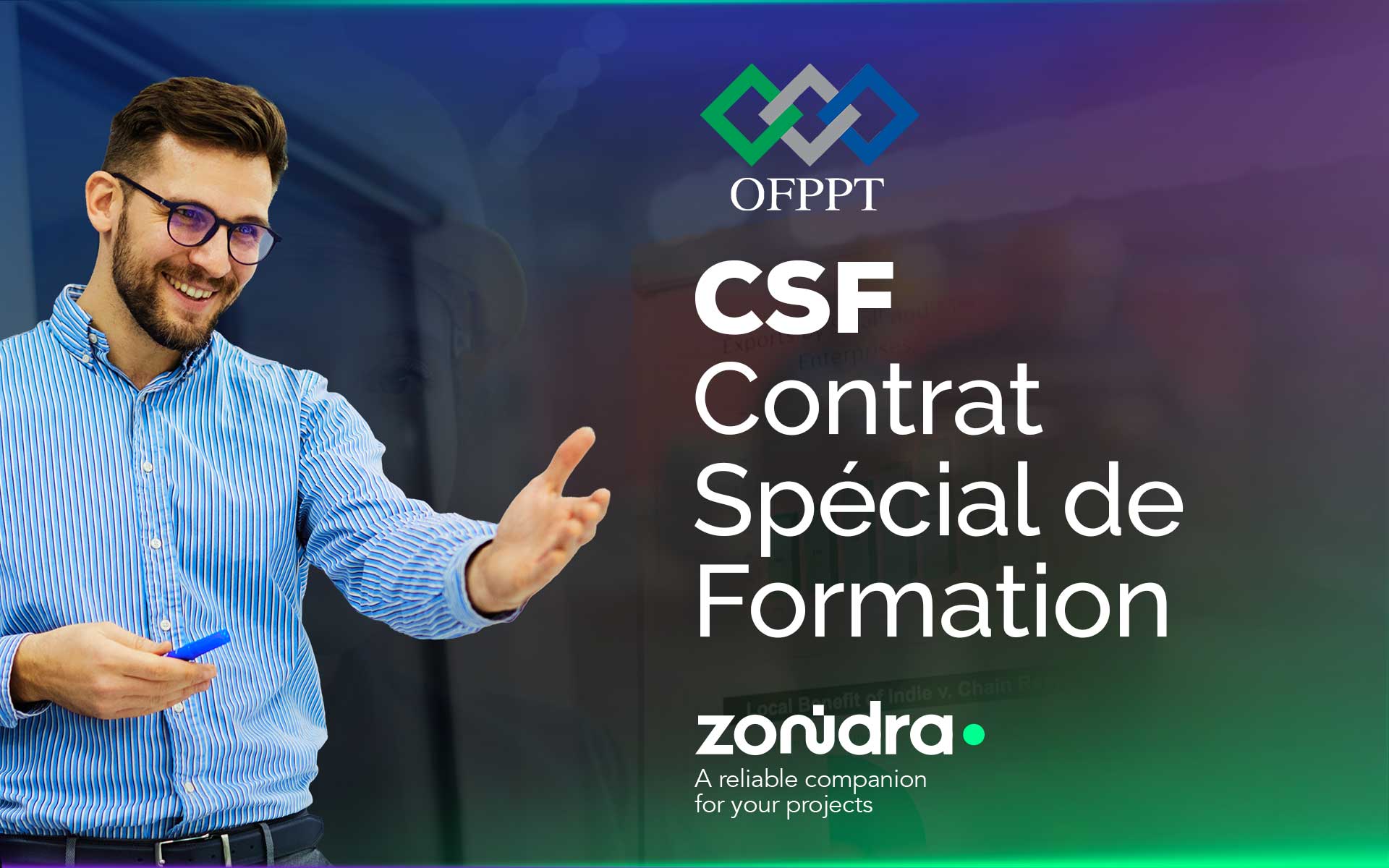 Zonidra, cabinet de formation professionnelle à Casablanca, est votre partenaire de confiance pour vous accompagner et vous faire bénéficier de Contrat spécial de formation