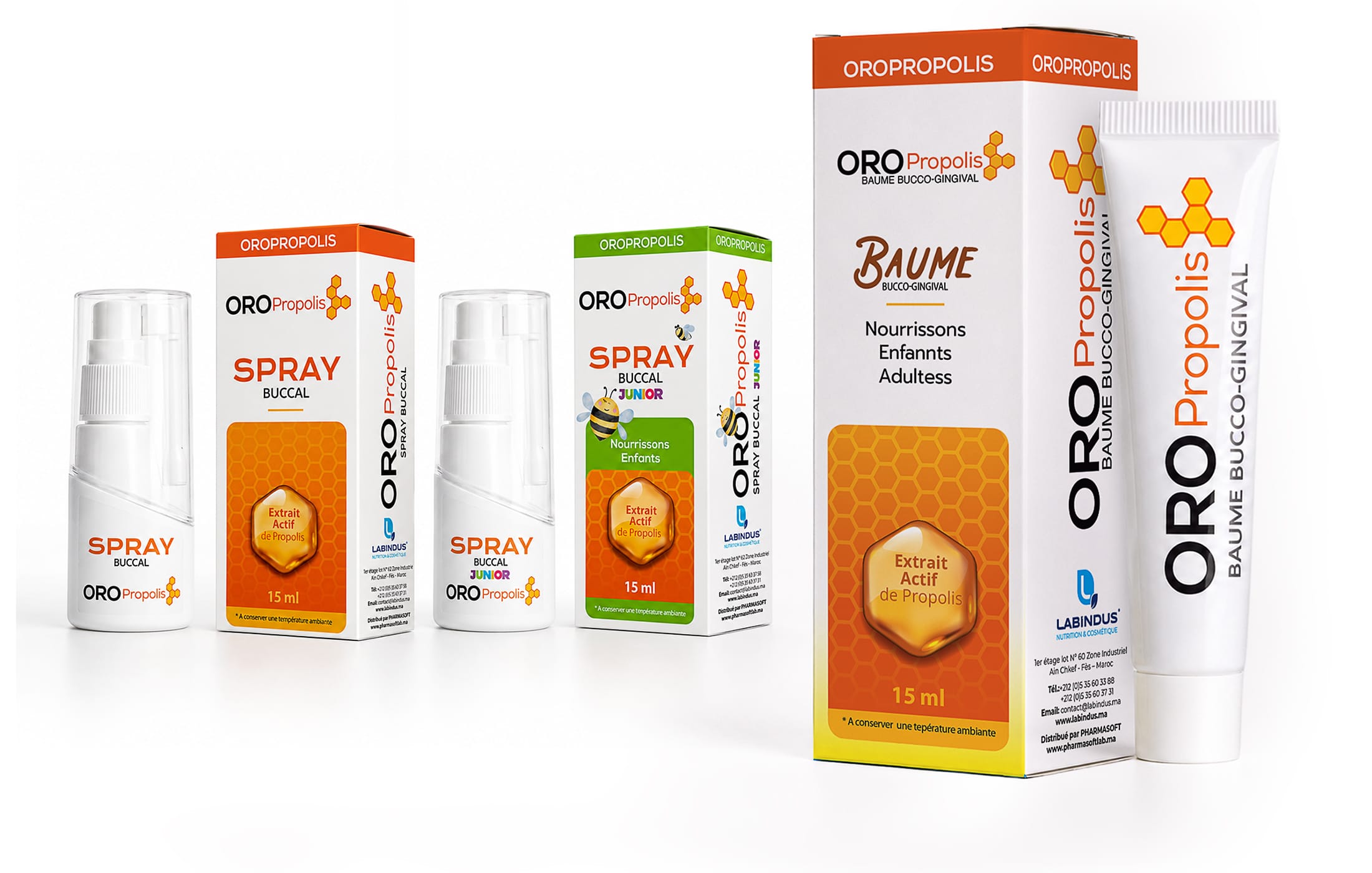 oropropolis-gamme-02 Oropropolis Baume et spray packaging créé par zonidra agence de dévelopement de marque au Maroc